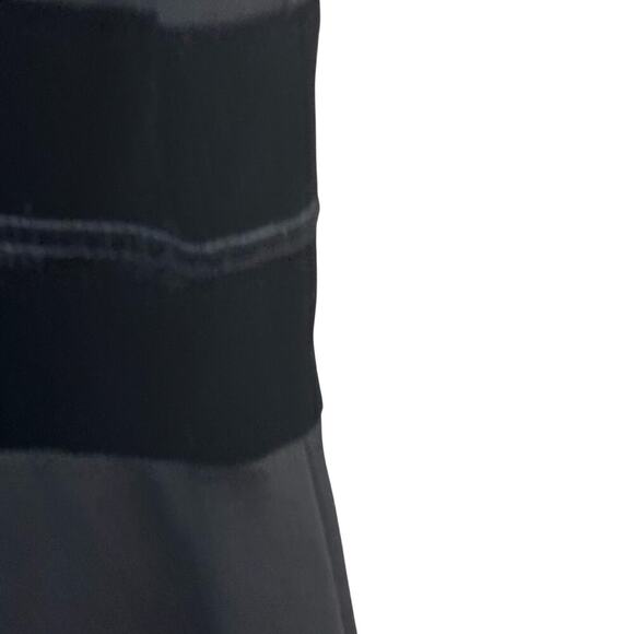 KAY UNGER Black Lace Overlay Bodice V Neck Knee Length Cocktail Dress Women's 8 - Picture 9 of 12